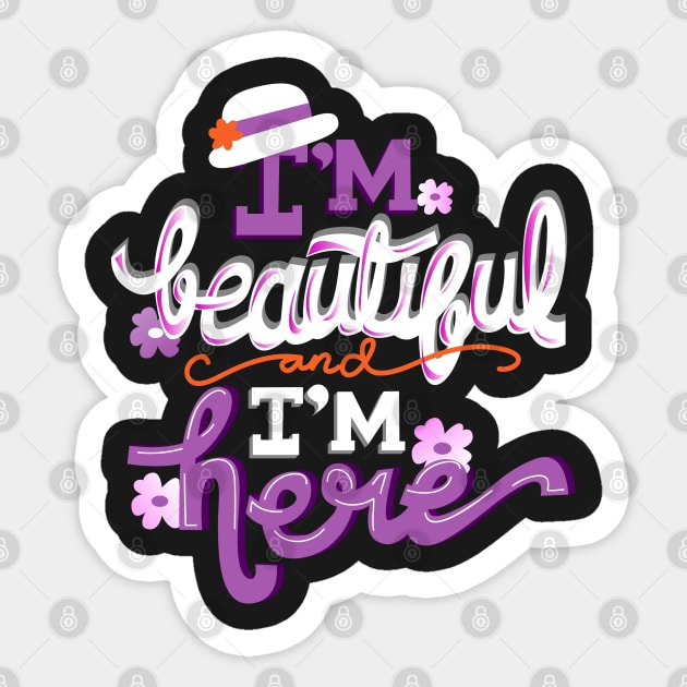 The Color Purple Quote Sticker by KsuAnn